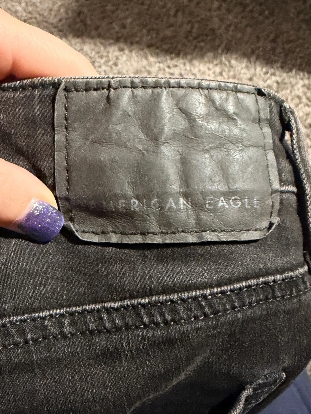 American Eagle Outfitters Next Level Flex Skinny Black Jeans size 32x36
